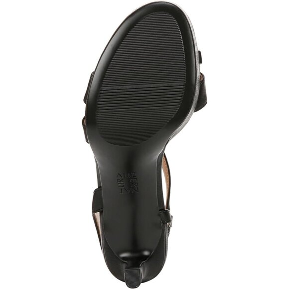 Naturalizer Womens Black Smooth Patent Rounded Open Toes Platform Heel Shoes - Picture 4 of 9